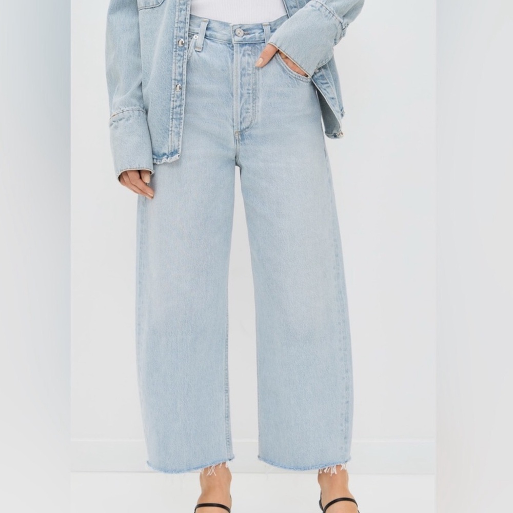 Citizens of Humanity Ayla Jeans Denim Blue Pants Plus Size Distressed Relaxed 33